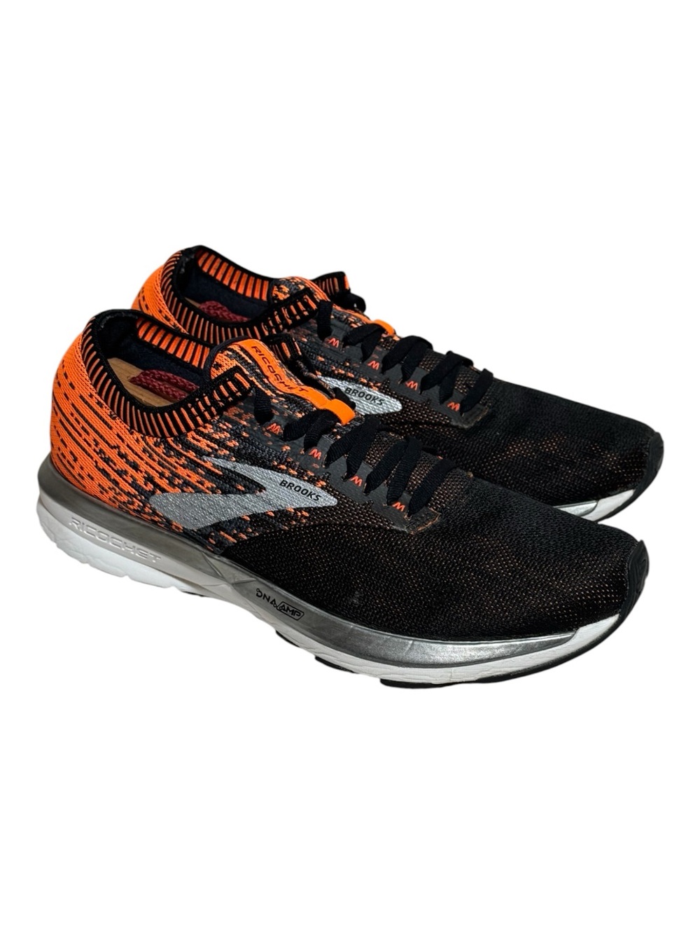 Brooks Ricochet Men's Running Shoes Black Orange Size 8.5 Medium D